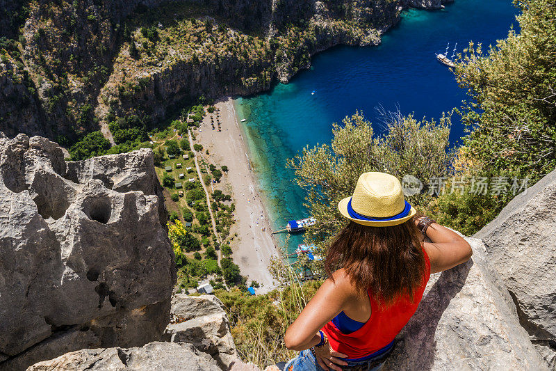 来自Oludeniz的蝴蝶谷。Fethiye /土耳其。